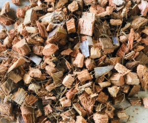 Premium husk chips blocks ideal for plant growth and soil improvement